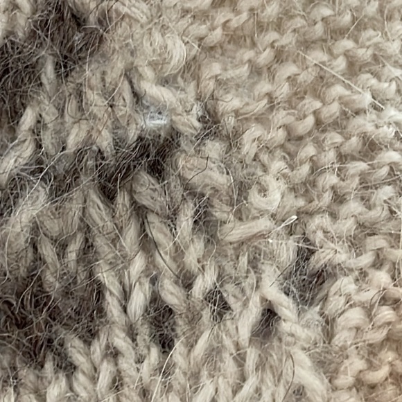 Fotrama 100% Alpaca Wool Bolivia button front knitted beige sweater cardigan M - Picture 14 of 16